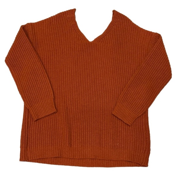 Poof Apparel Rust Pullover Sweater, Size L. - Picture 4 of 7